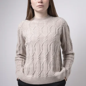 Sweater con ochos y aranes en viscosa