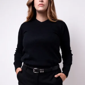 Sweater escote en "V" de mohair