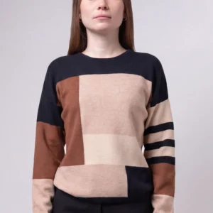 Sweater en punto intarsia de viscosa