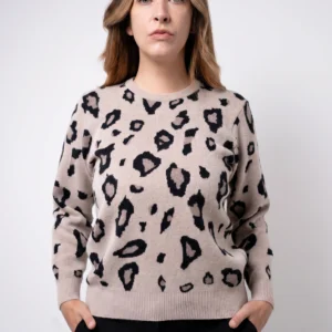 Sweater animal print de viscosa